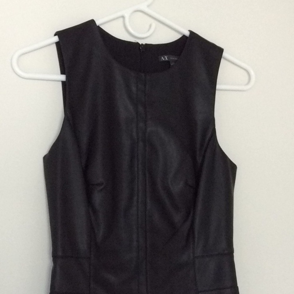 Armani Exchange faux leather mini dress (NWOT)